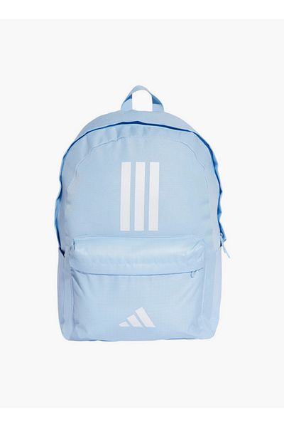 adidas Logo Print School Backpack with Adjustable Straps and Zip Closure