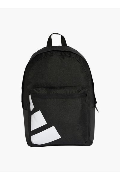 adidas Logo Print School Backpack with Adjustable Straps and Zip Closure