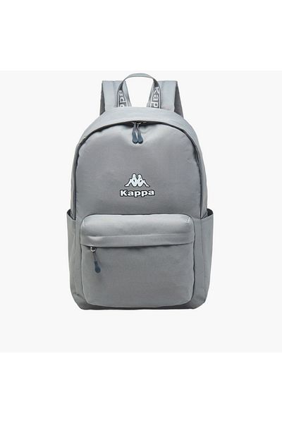 Kappa Logo Print School Backpack with Adjustable Straps and Zip Closure - 29x15x42 cm