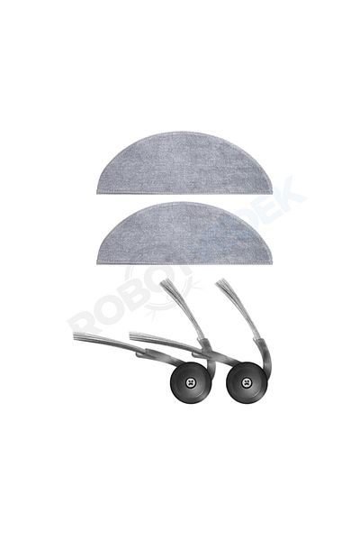 robotyedek Roborock Q8 Max Pro (2025 Model!) Compatible Mop and Side Brush-4 Pieces