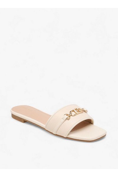 Flora Bella by Shoexpress Women Metal Accent Slip-On Flat Sandals