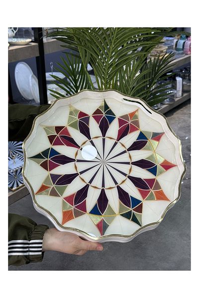 Doğudeko Round Acrylic Inner Glass Tray Manusa