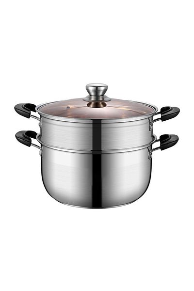 Muchmy Double Layer Stainless Steel Steamer Pot Milk Pot for Induction Gas Stove Pot - 26CM