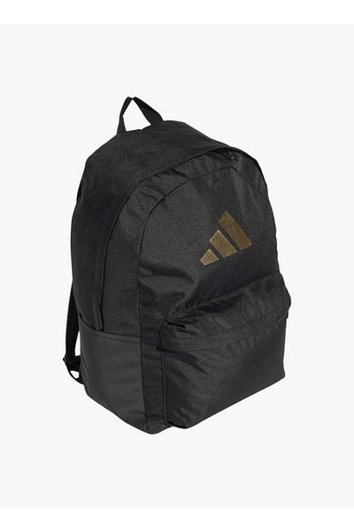 adidas Logo Print School Backpack with Adjustable Straps and Zip Closure