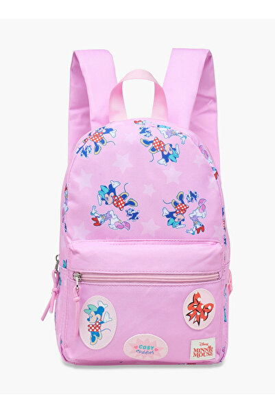 Disney حقيبة ظهر مدرسية للبنات بطبعة ميني ماوس مع أحزمة كتف قابلة للتعديل - 33×24×10 سم