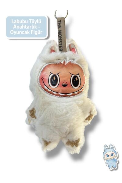 madam gold Labubu Tüylü Anahtarlık – Oyuncak