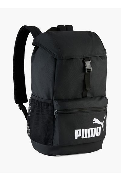 Puma Logo Print School Backpack with Adjustable Shoulder Straps and Side Release Buckle Closure