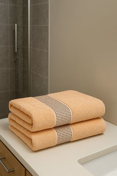 MixCotton Home 100% Cotton 2 Pieces Jacquard Bath Towels 70X140 cm