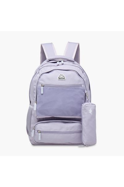 Kappa Logo Print School Backpack and Pencil Pouch set