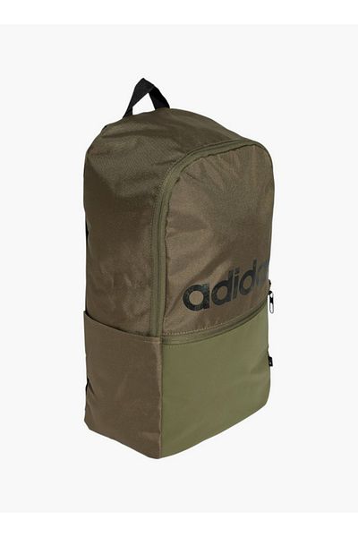 adidas Logo Print School Backpack with Adjustable Straps and Zip Closure