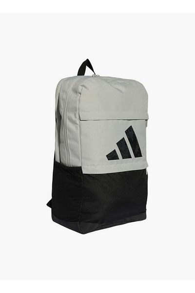 adidas Logo Print School Backpack with Adjustable Straps and Zip Closure