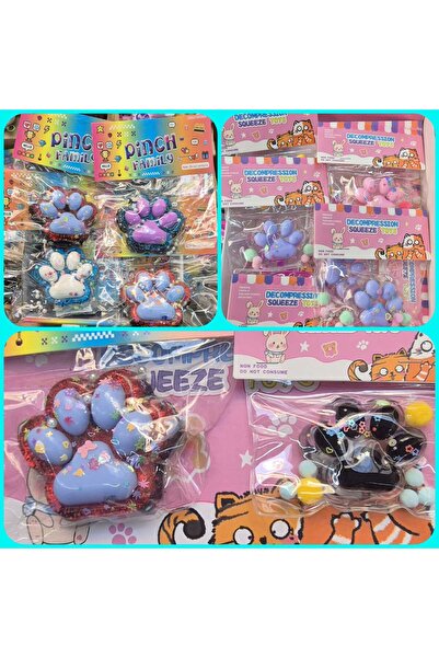 Hepsilazım Yeni Seri 2 Boy Birden Squishy Kedi Patisi Sukuşi Stres Oyuncağı Yumuşak Jel Oyuncak Skuşi 2li Set