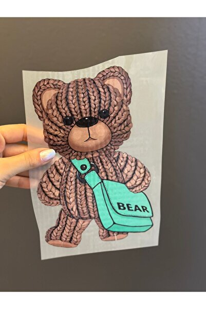 Gönülden Tasarım URSUL CU SACI DE FERĂSTARE IMPRIMARE TRANSFER ARMATA 20X14 CM