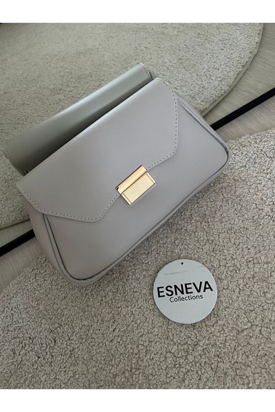 ESNEVA Baguette Bag Gold Buckle Detailed Adjustable Strap Shoulder Bag