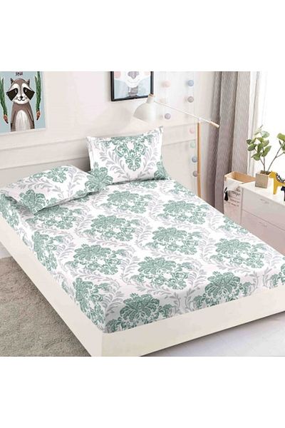 JOJO HOME Husa de pat dublu, cu elastic, Jojo Home, Finet, 3 piese, 2 persoane, 180x200cm, Imprimeu Abstract,