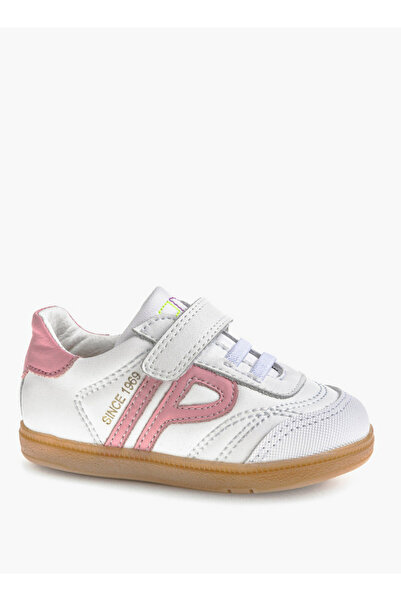 Pablosky Girls' Panelled Sneakers with Hook and Loop Closure