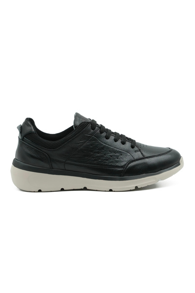 Tuna Genuine Leather Black Casual Sports Men's Shoes - Eva Sole 242010