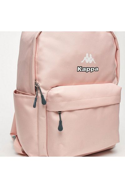 Kappa حقيبة ظهر مدرسية بطباعة شعار مع أحزمة قابلة للتعديل وسحاب للإغلاق - 29 × 15 × 42 سم