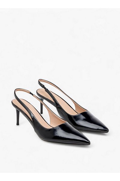 Flora Bella by Shoexpress Women Textured Slingback Shoes with Stiletto Heels