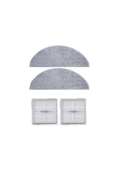 robotyedek Roborock Q8 Max Pro (2025 Model!) Compatible Mop and Hepa Filter-4 Pieces