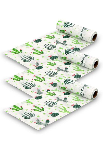 Mena Rise Şirinshop Table and Activity Picnic Mat Disposable Liquid Proof 3 Rolls (10 Pieces in a Roll) K