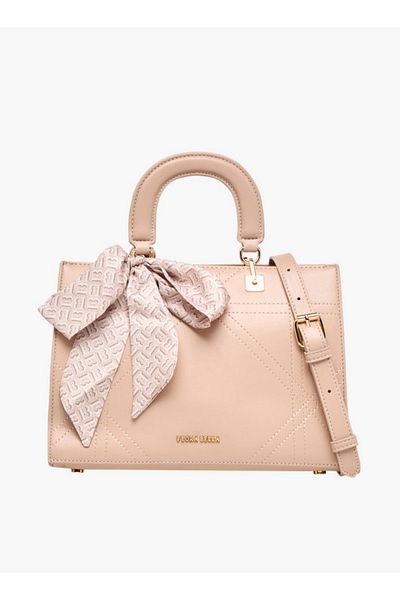 Flora Bella by Shoexpress Women Scarf Accent Tote Bag with Detachable Strap and Zip Closure