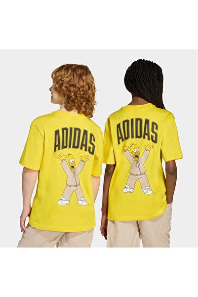 adidas Παιδικό κίτρινο μπλουζάκι με γραφικό σχέδιο The Simpsons (JM0818)