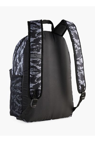 Puma Logo Print School Backpack with Adjustable Straps and Zip Closure