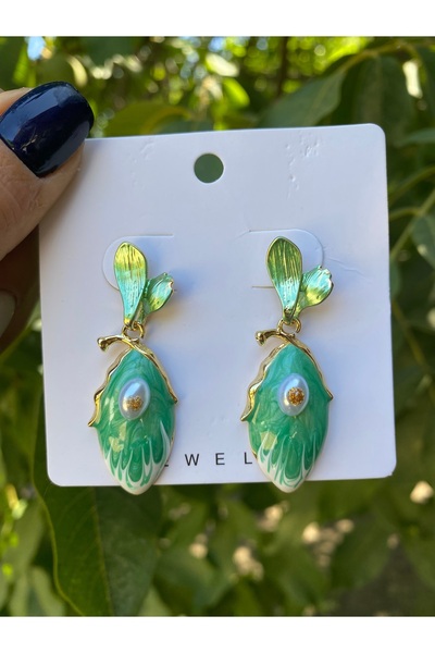 Gozibygoz Swing Earrings with Pearl Detail in Cluster Form