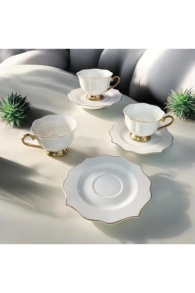 partridge store Porcelain Tea Cup Set 6 Pieces