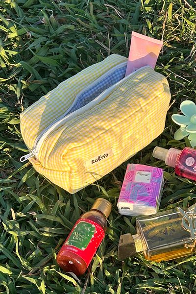 Remsa Mayo Geanta Organizator In Geanta Gingham Model 01 Galben