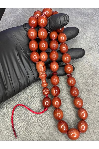 Mos Tespih Large Size Ottoman Similarity Clamping Amber Prayer Beads
