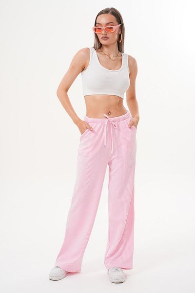 ŞİMAL Women's Stripe Patterned Trousers 250602 -