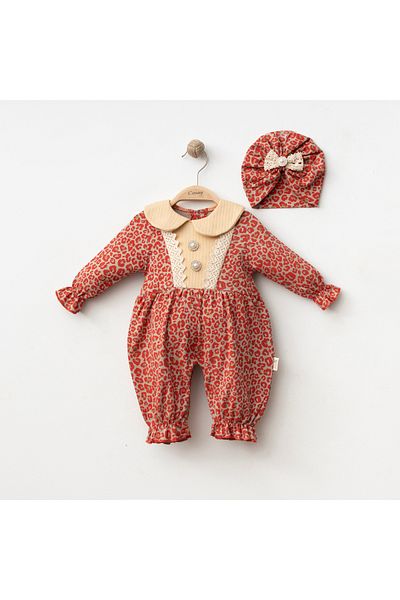 Bulut Baby Baby Girl Leopard Print 2-Piece Jumpsuit Set