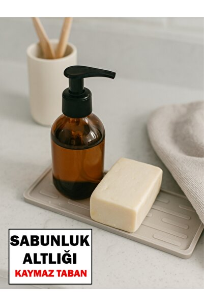 COZLEY Silikon Kaydırmaz Sabunluk Altlığı 27x11 cm | Mutfak Banyo Çok Amaçlı ...
