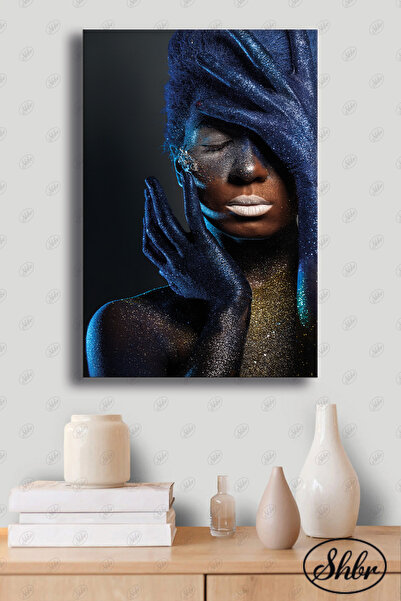 Şehber Tekli Dikey Dekoratif Kanvas Tablo Kuaför Güzellik Merkezi Makyaj Salo...