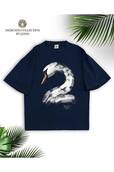 JANSO GROUP -Women's Cotton Printed a Duck Short Sleeve Tshirt Oversize Big Size