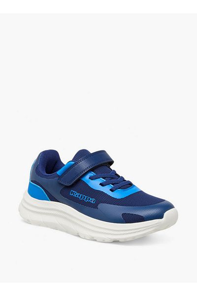 Kappa Boys' Logo Print Sports Shoes with Hook and Loop Closure
