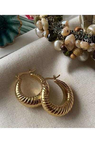 ÖNKÜTAKI Gloria Vintage Model Steel Earrings