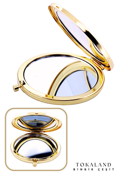 TOKALAND Mini Cep Aynası - Kozmetik Cep Çanta Aynası Kapaklı El Makyaj Aynası...