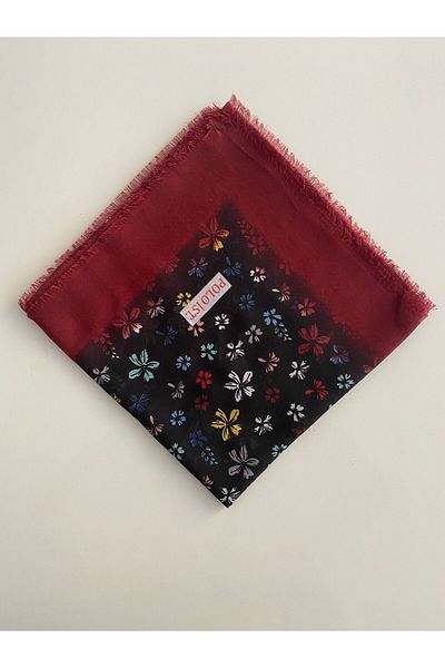 poloist Bougainvillea Pattern Cheesecloth Writing