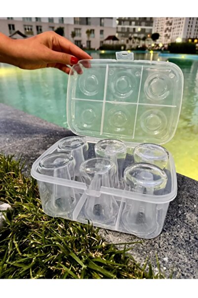 Acarlar Ticaret Çay Bardağı Taşıma Kutusu Şeffaf Plastik 6 Bardak Kapasiteli ...