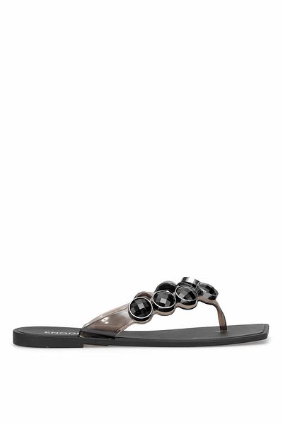 Ayakkabı Fuarı Elite Kdrj001-1 Women's Flip Flops Black