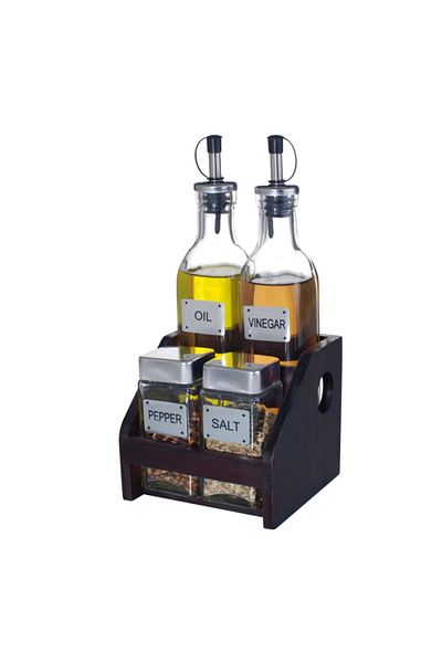 Raki Oliviera 4 pieces with wooden stand 250/85 ml MN010626