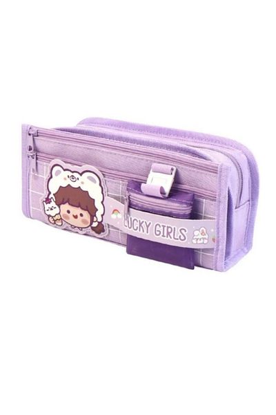 My Easy Shop Korean Style Kawai Pencil Bag Multi-Compartment Usefulpencil Case