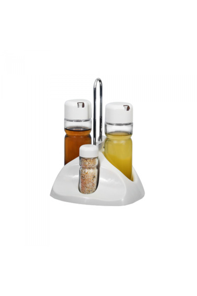 Raki Oliviera 4 piese suport plastic 160/35ml culoare alba COLOR LINE