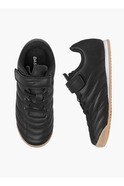 Dash Boys Solid Sports Shoes with Hook and Loop Closure
