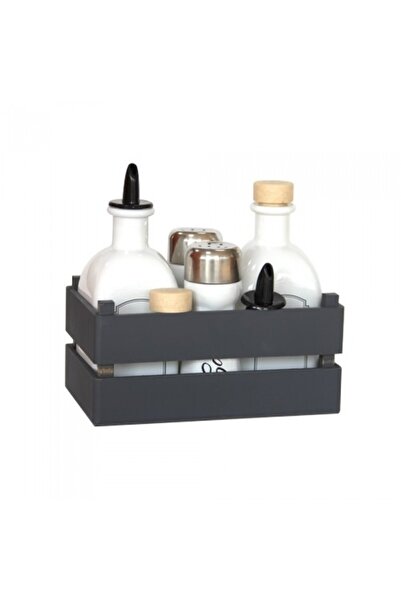 Raki Oliviera 5 piese 250/80ml cu suport ladita gri