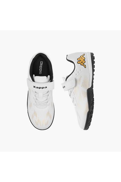 Kappa Boys' Logo Print Football Shoes with Hook and Loop Closure