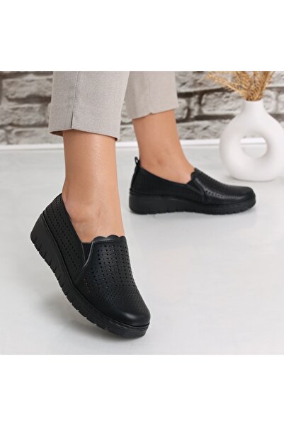 GGM Pantofi sport damă negri din piele ecologică Denova, talpă 39